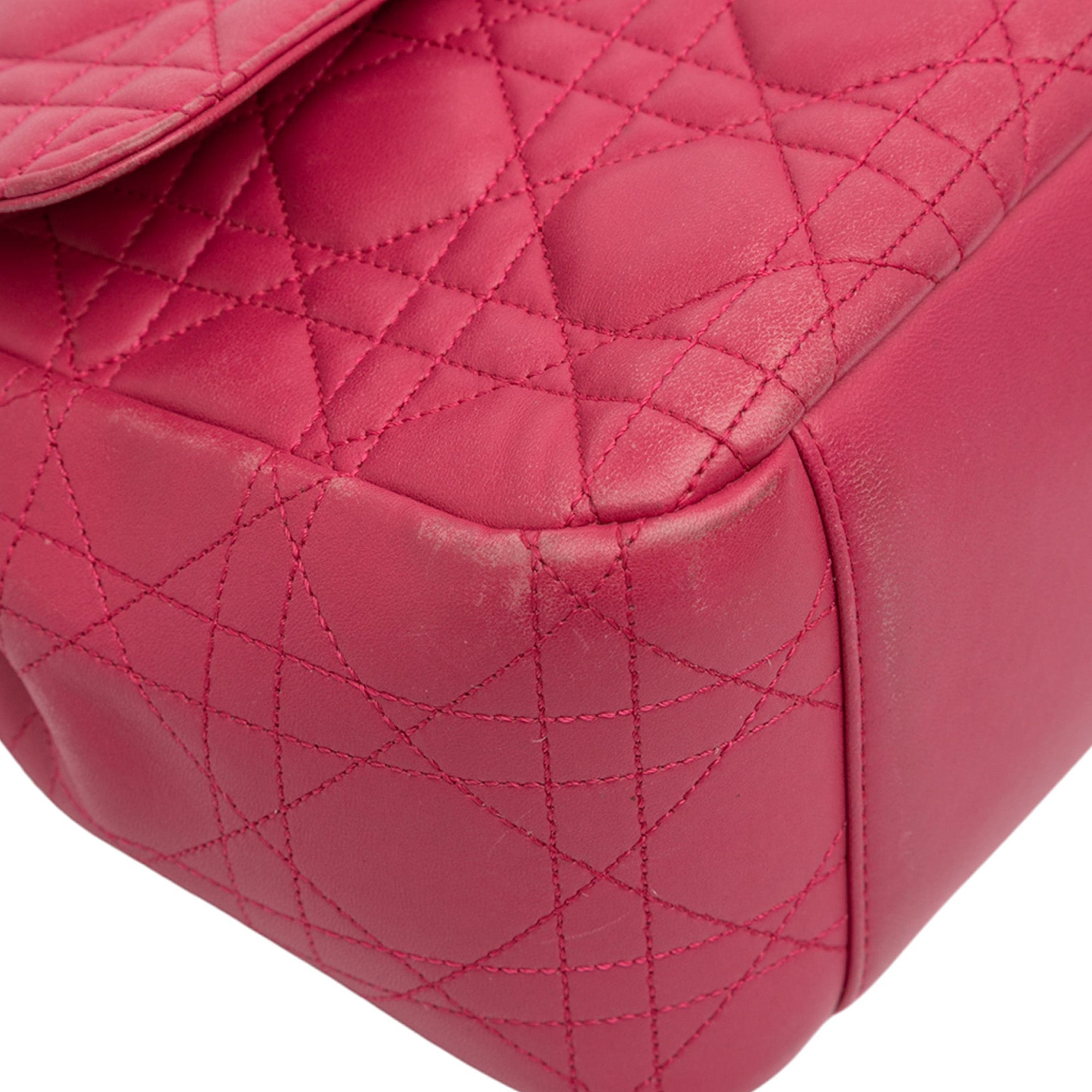 Large Lambskin Cannage Miss Dior Flap