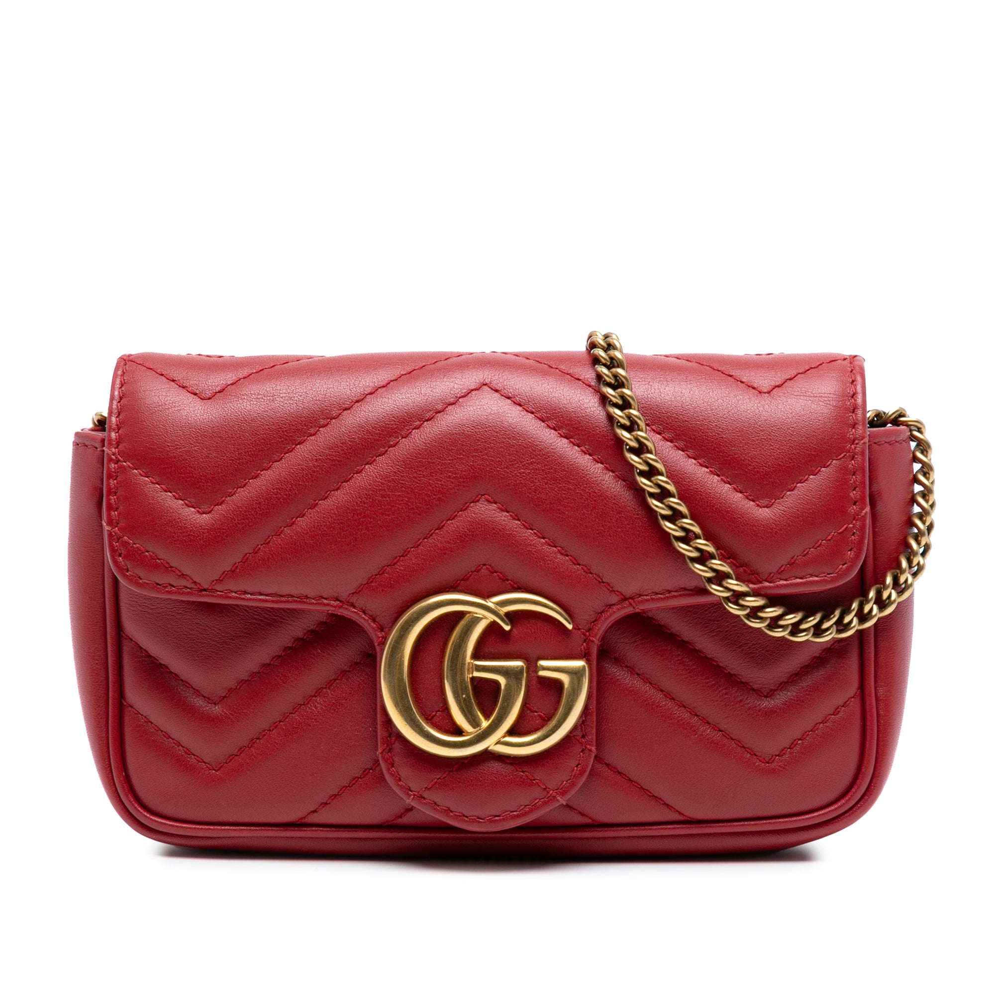 Mini GG Marmont Matelasse Leather Flap Crossbody