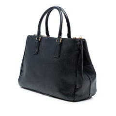 Medium Saffiano Lux Galleria Double Zip Satchel