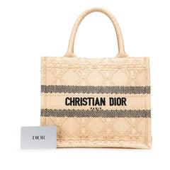 Small Raffia Cannage Book Tote