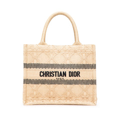 Small Raffia Cannage Book Tote