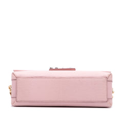 Iguana Embossed Calfskin Crystal Embellished DG Millennials Crossbody