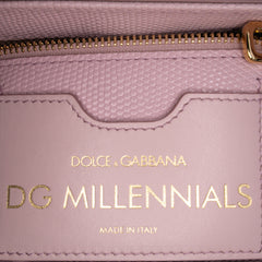 Iguana Embossed Calfskin Crystal Embellished DG Millennials Crossbody