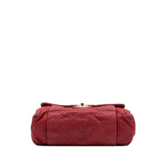 Large Aged Calfskin Chic Quilt Flap