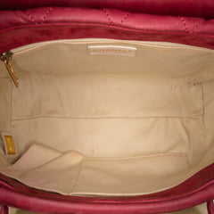 Large Aged Calfskin Chic Quilt Flap