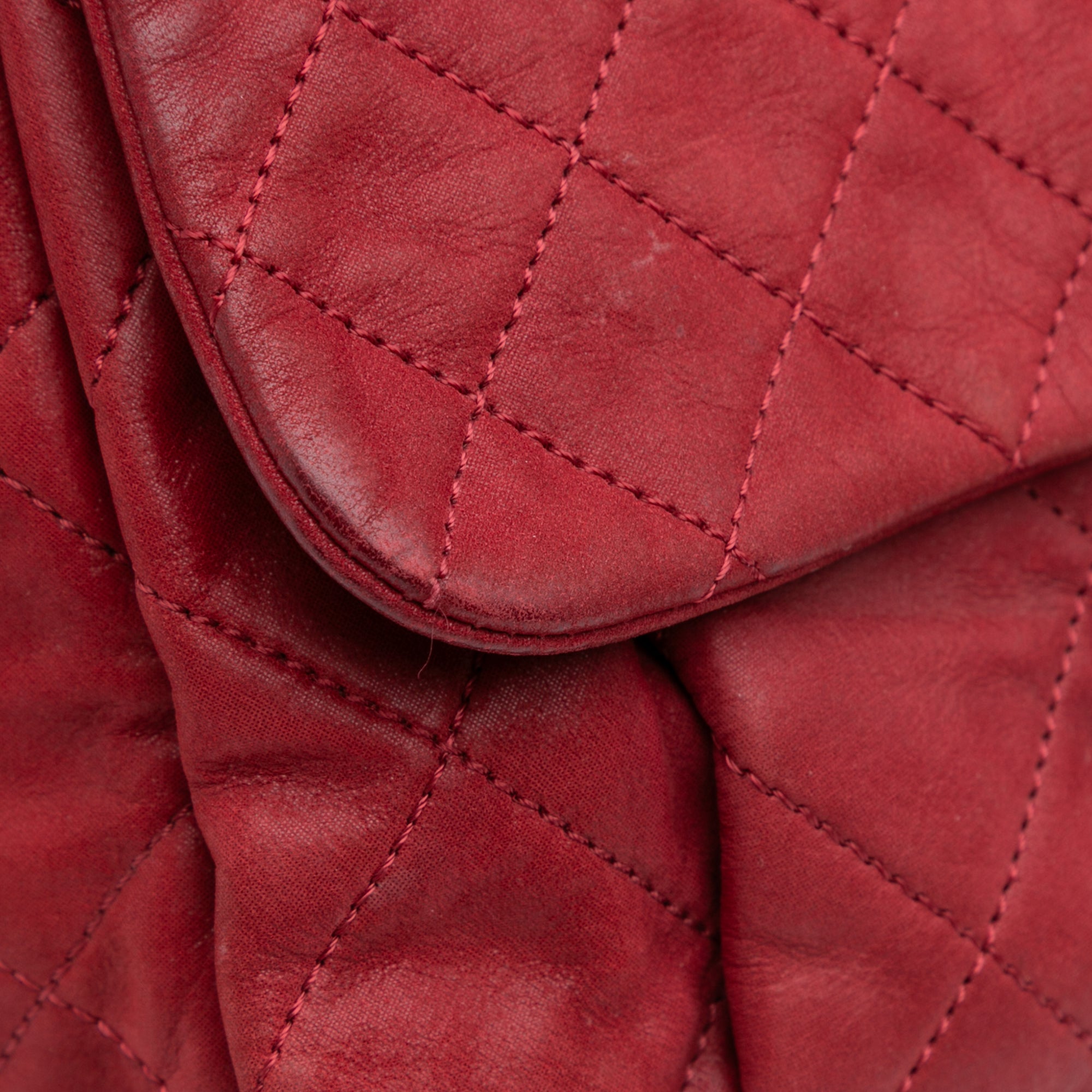 Large Aged Calfskin Chic Quilt Flap