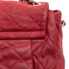 Large Aged Calfskin Chic Quilt Flap
