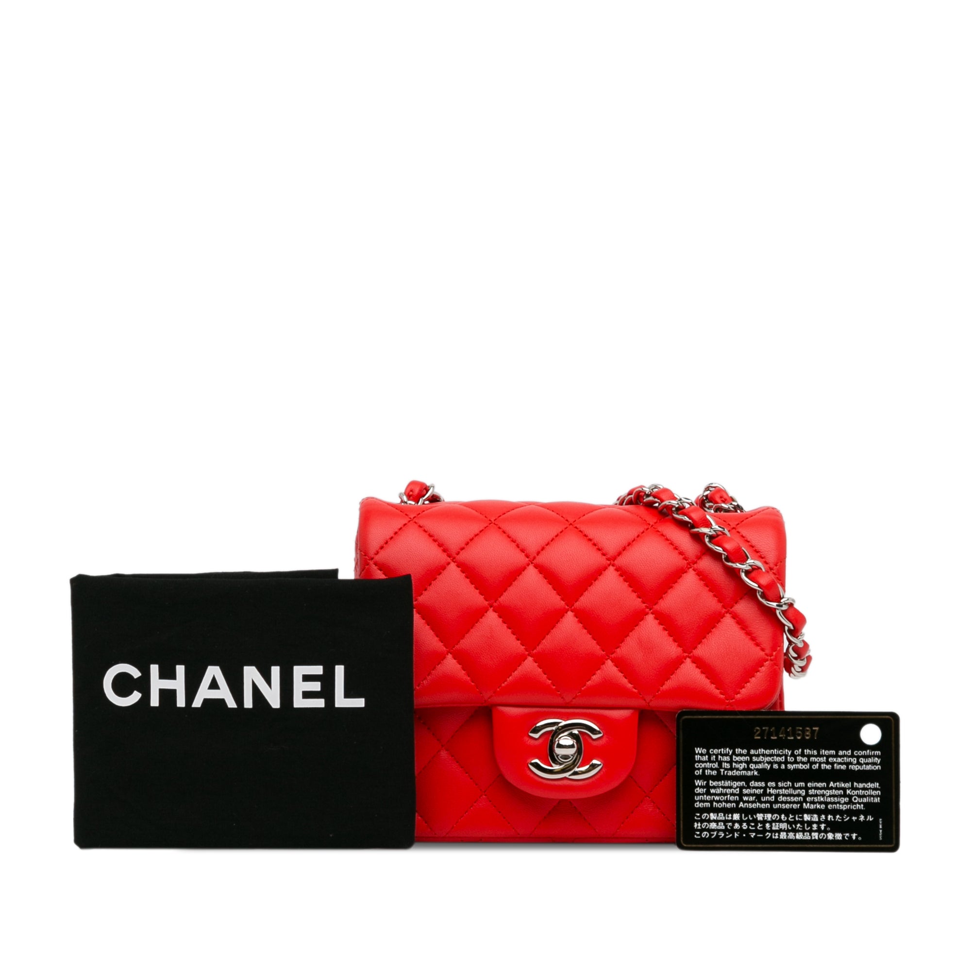 Mini Square Classic Lambskin Single Flap
