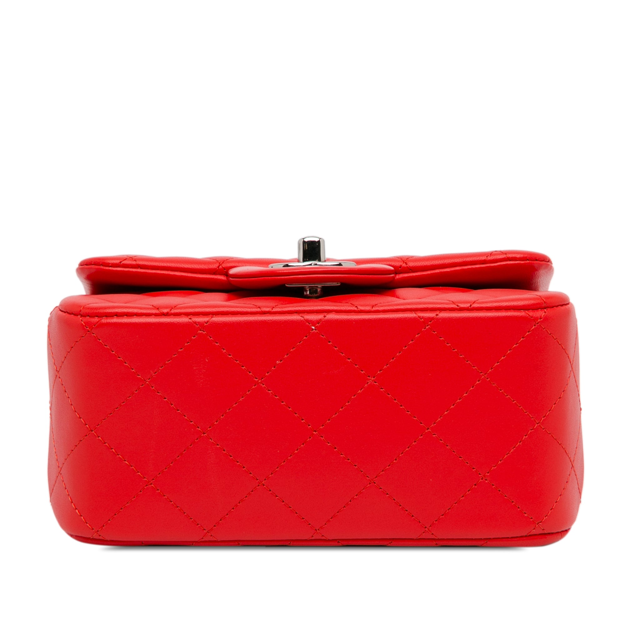 Mini Square Classic Lambskin Single Flap