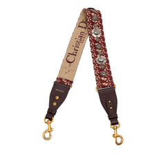 Studded Oblique Canvas Bag Strap