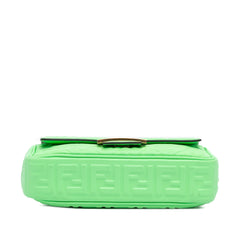 Zucca Embossed Leather Chain Midi Baguette