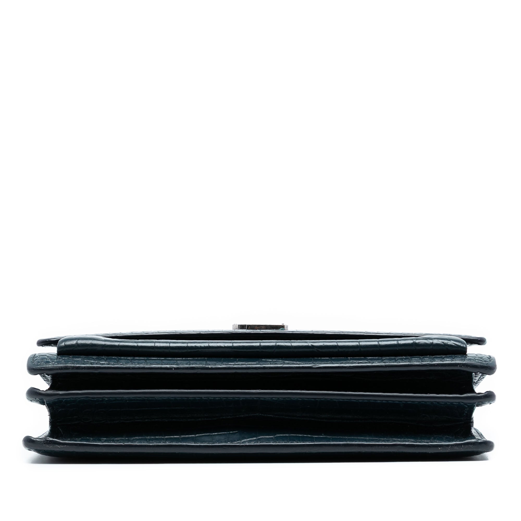 Medium Croc Embossed Calfskin Sunset Flap Crossbody