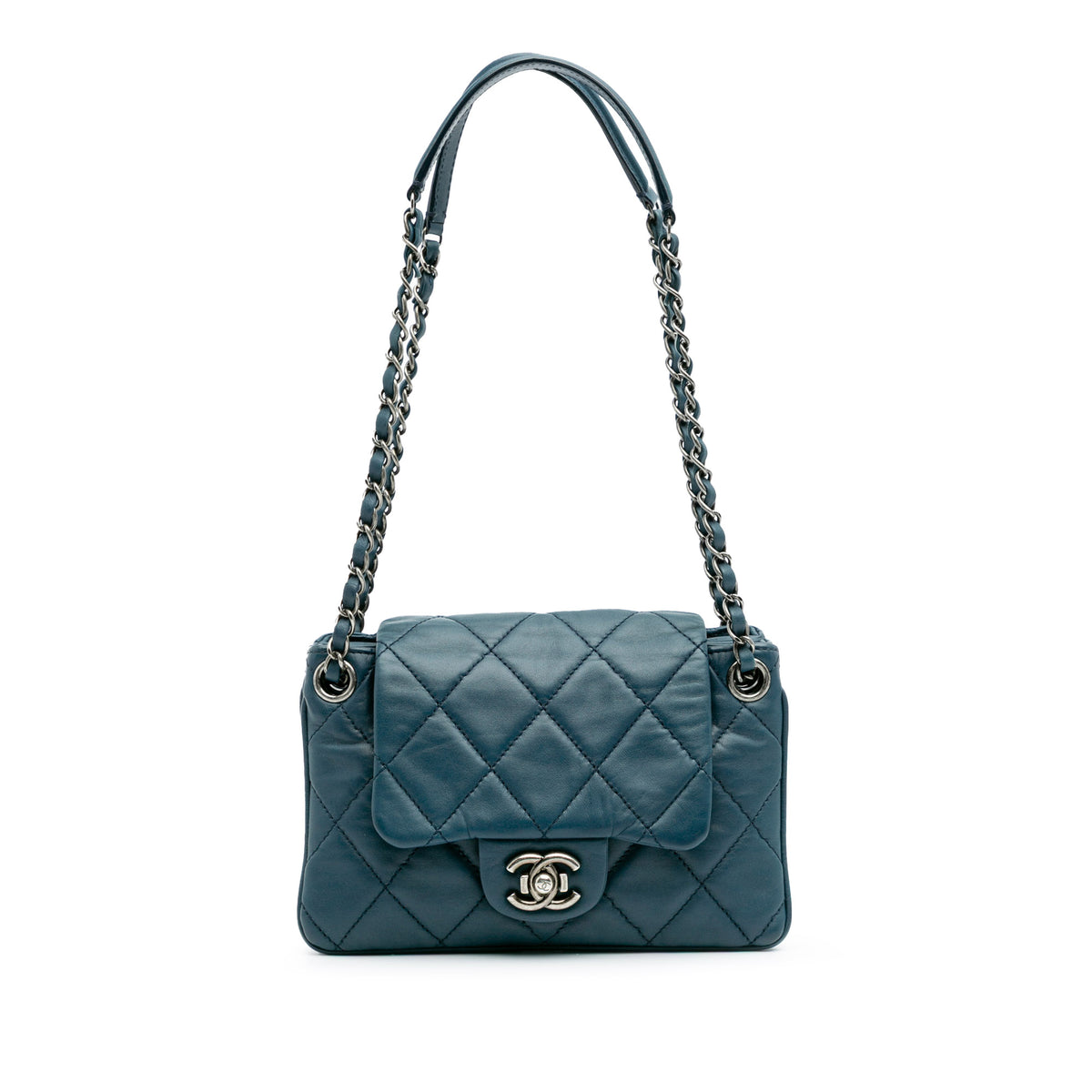 Quilted Lambskin Accordion Flap
