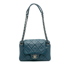 Quilted Lambskin Accordion Flap