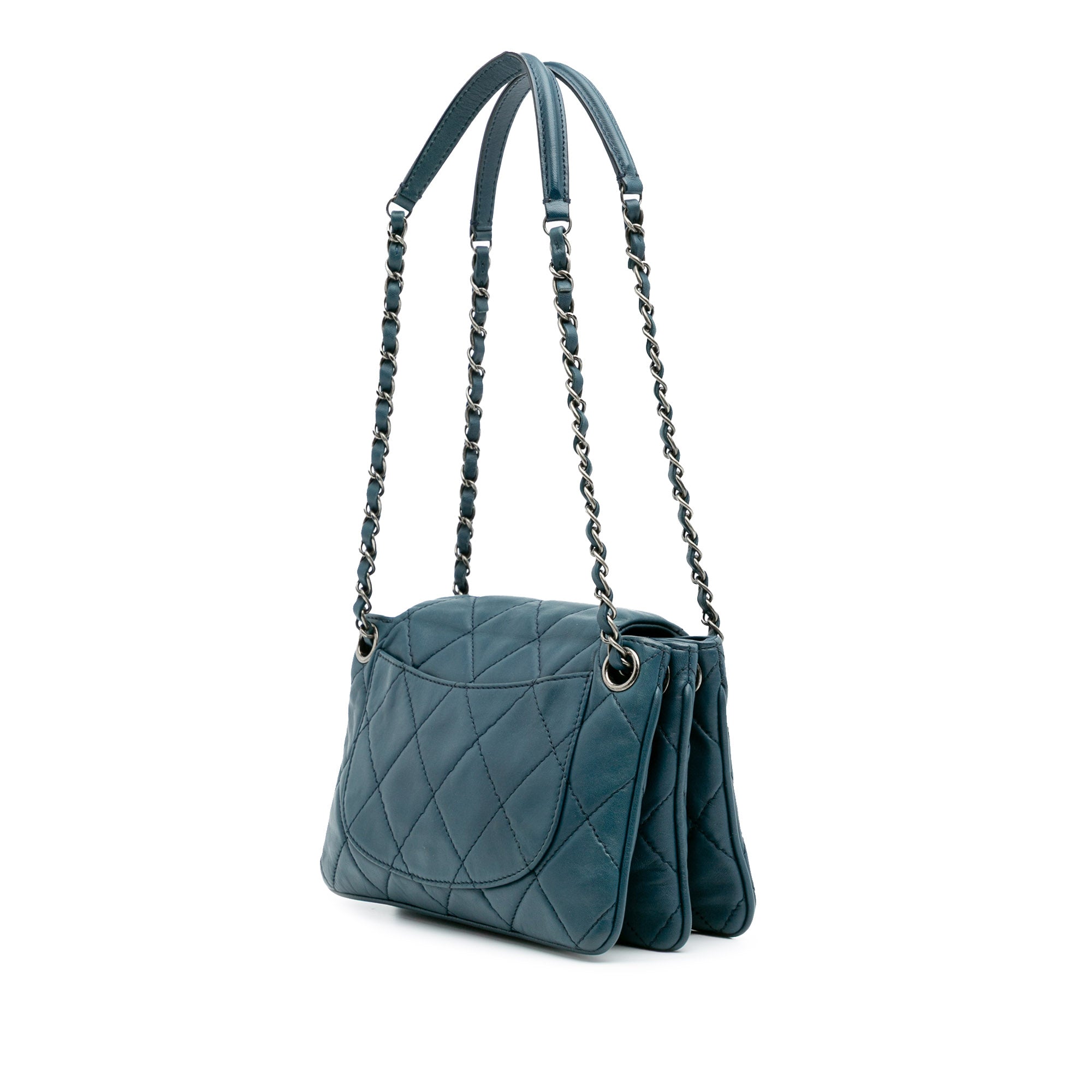Quilted Lambskin Accordion Flap
