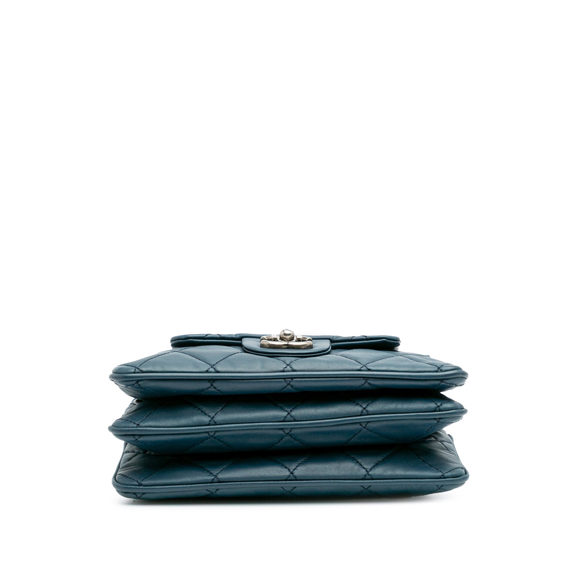 Quilted Lambskin Accordion Flap