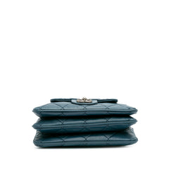 Quilted Lambskin Accordion Flap