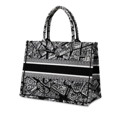 Medium Canvas Embroidered Plan De Paris Book Tote