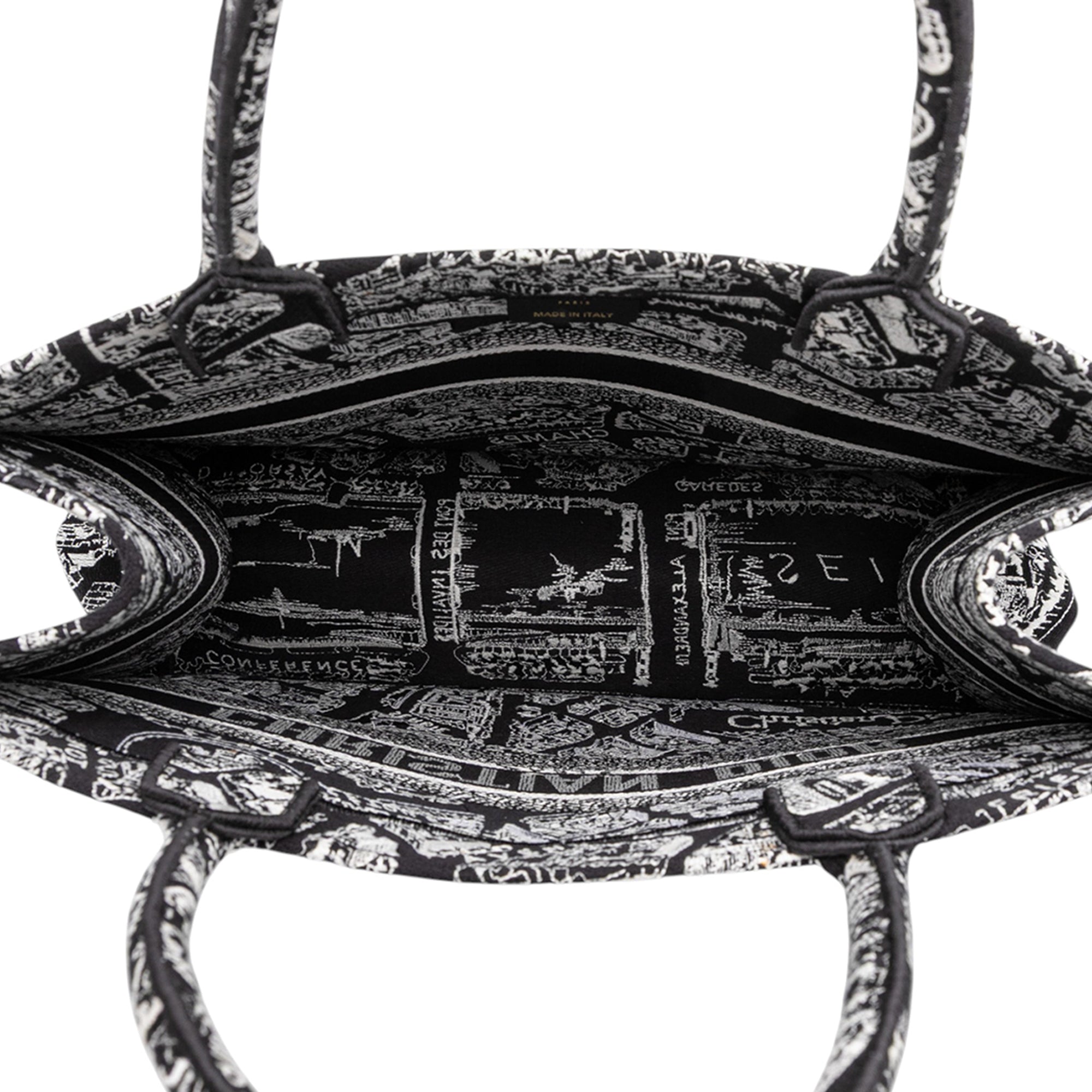 Medium Canvas Embroidered Plan De Paris Book Tote