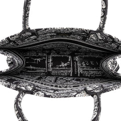 Medium Canvas Embroidered Plan De Paris Book Tote