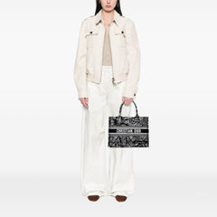 Medium Canvas Embroidered Plan De Paris Book Tote