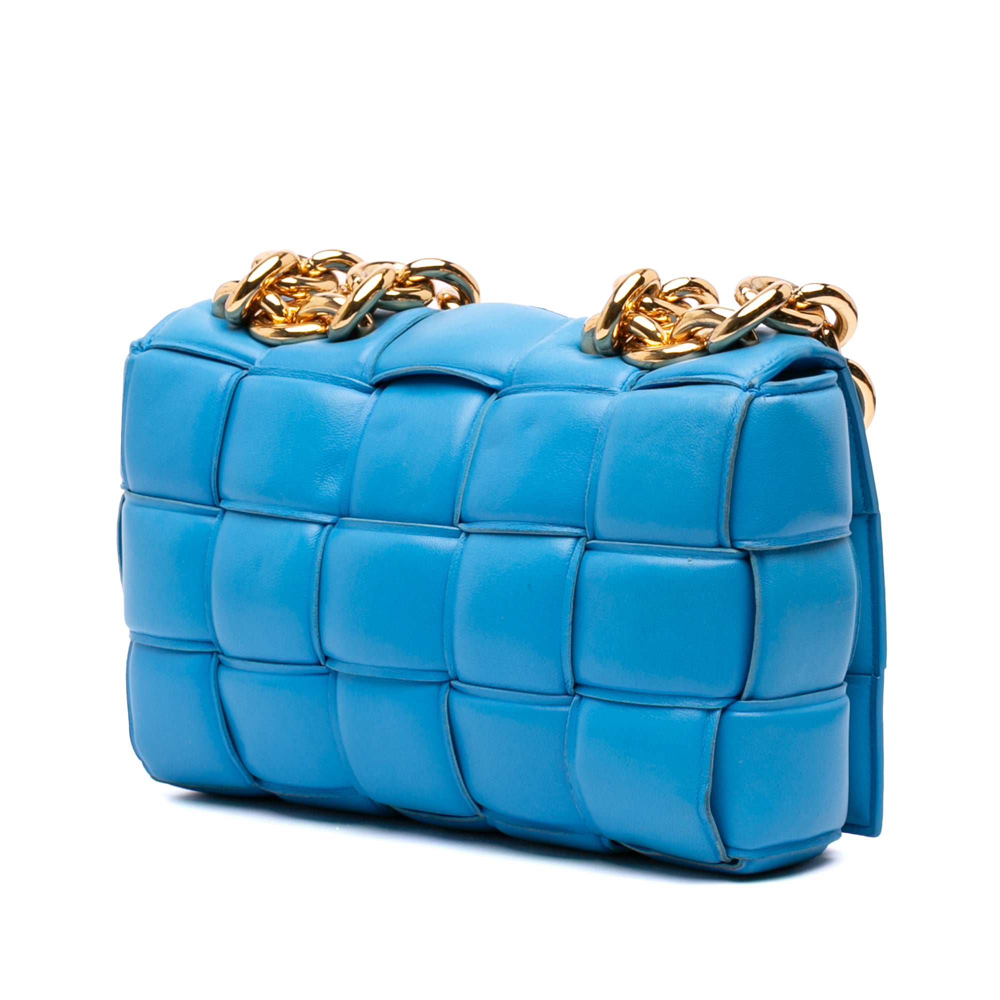 Nappa Intrecciato Padded Chain Cassette Satchel