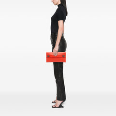 Saffiano Flap Clutch