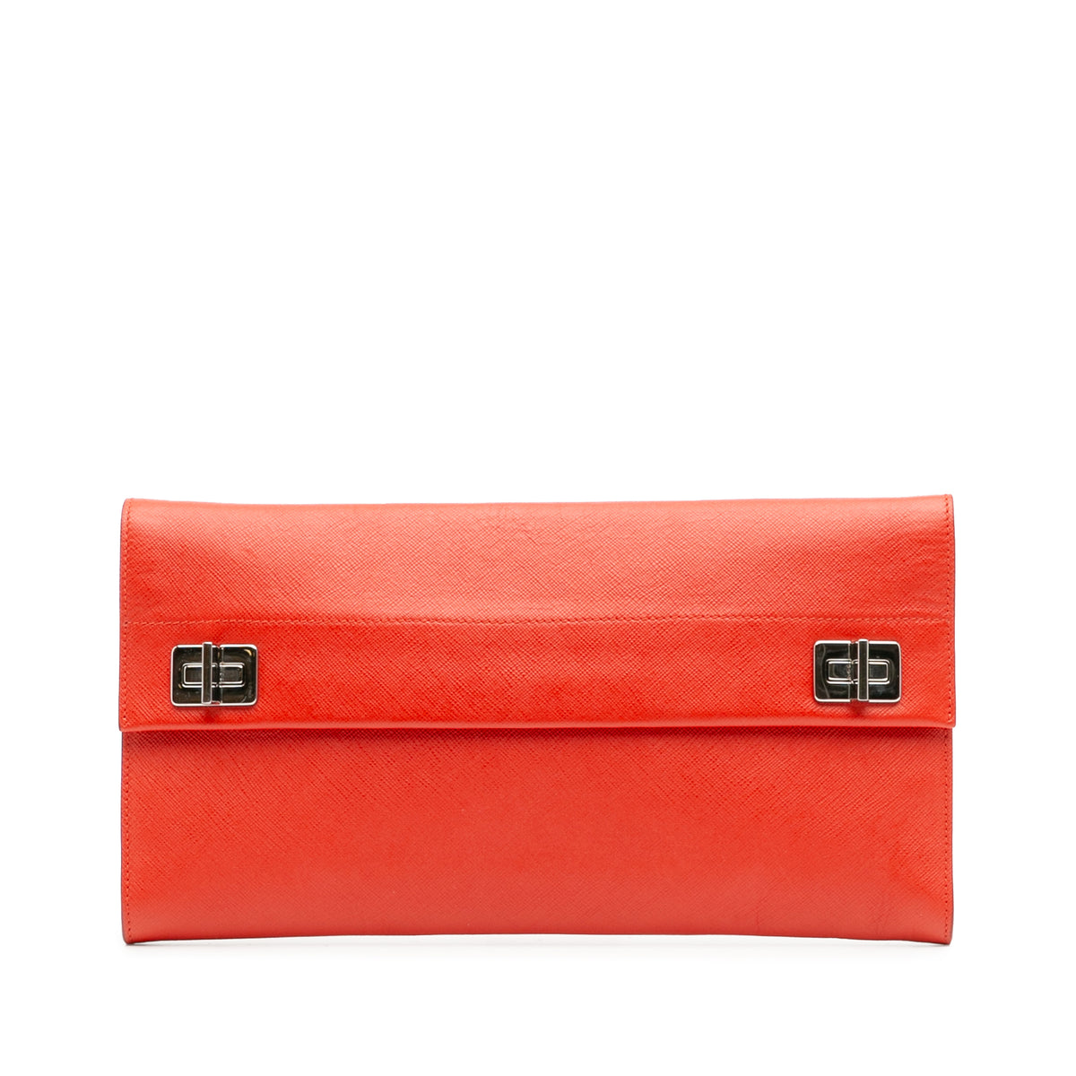 Saffiano Flap Clutch