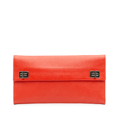 Saffiano Flap Clutch