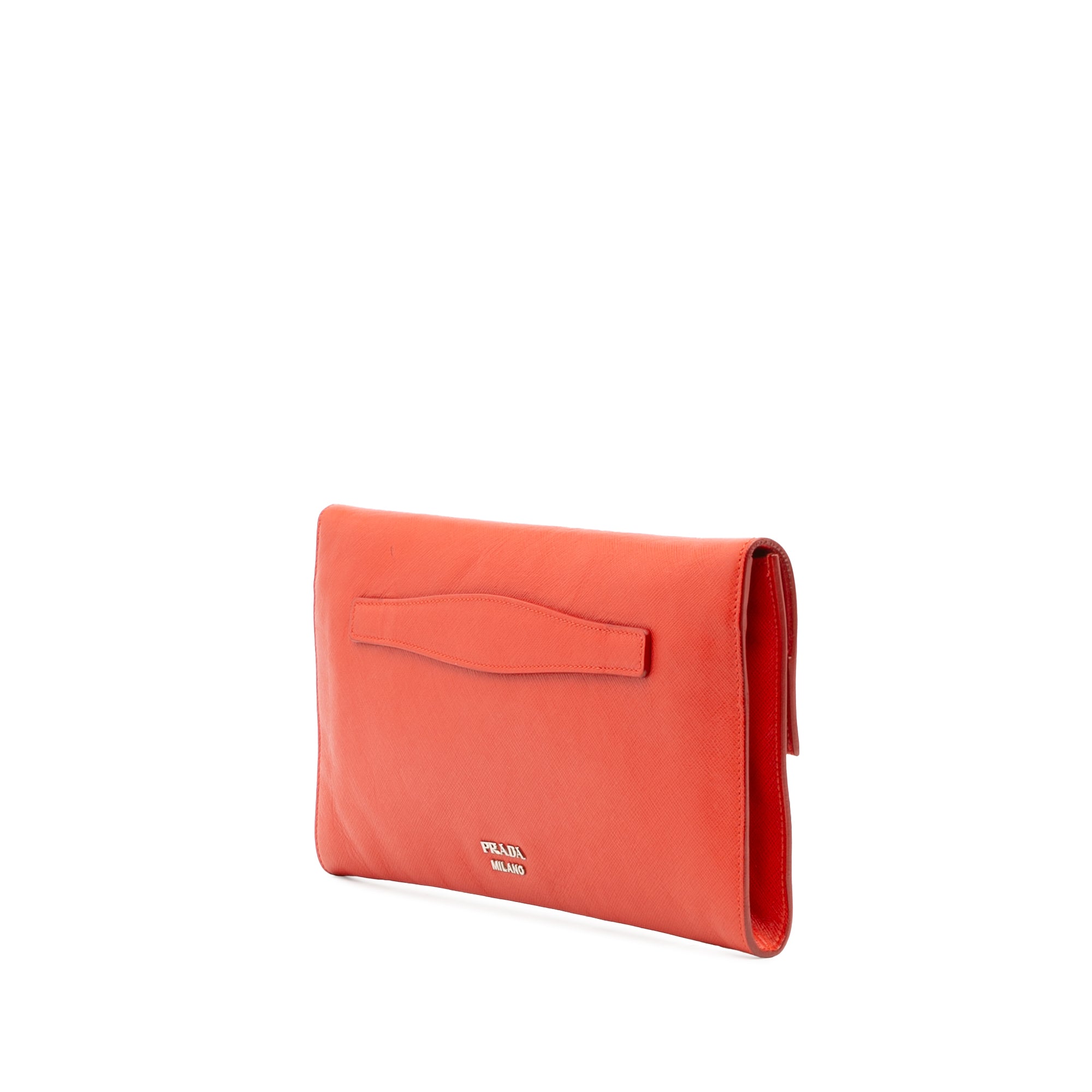 Saffiano Flap Clutch