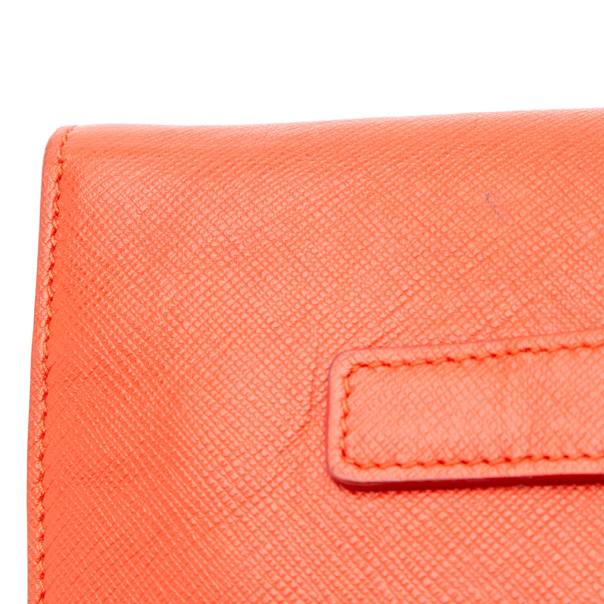 Saffiano Flap Clutch