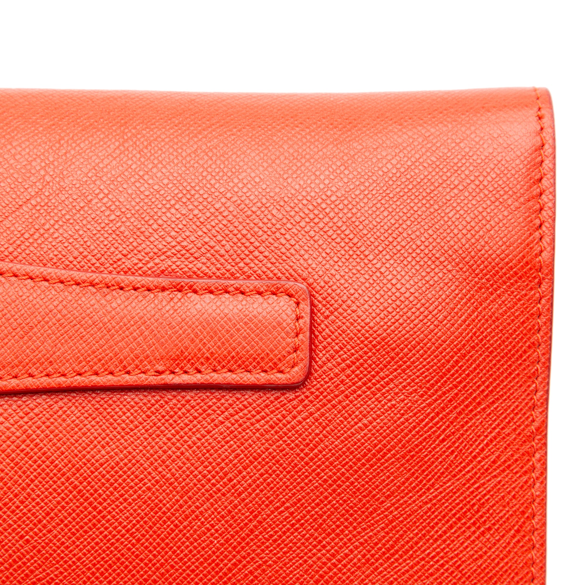 Saffiano Flap Clutch