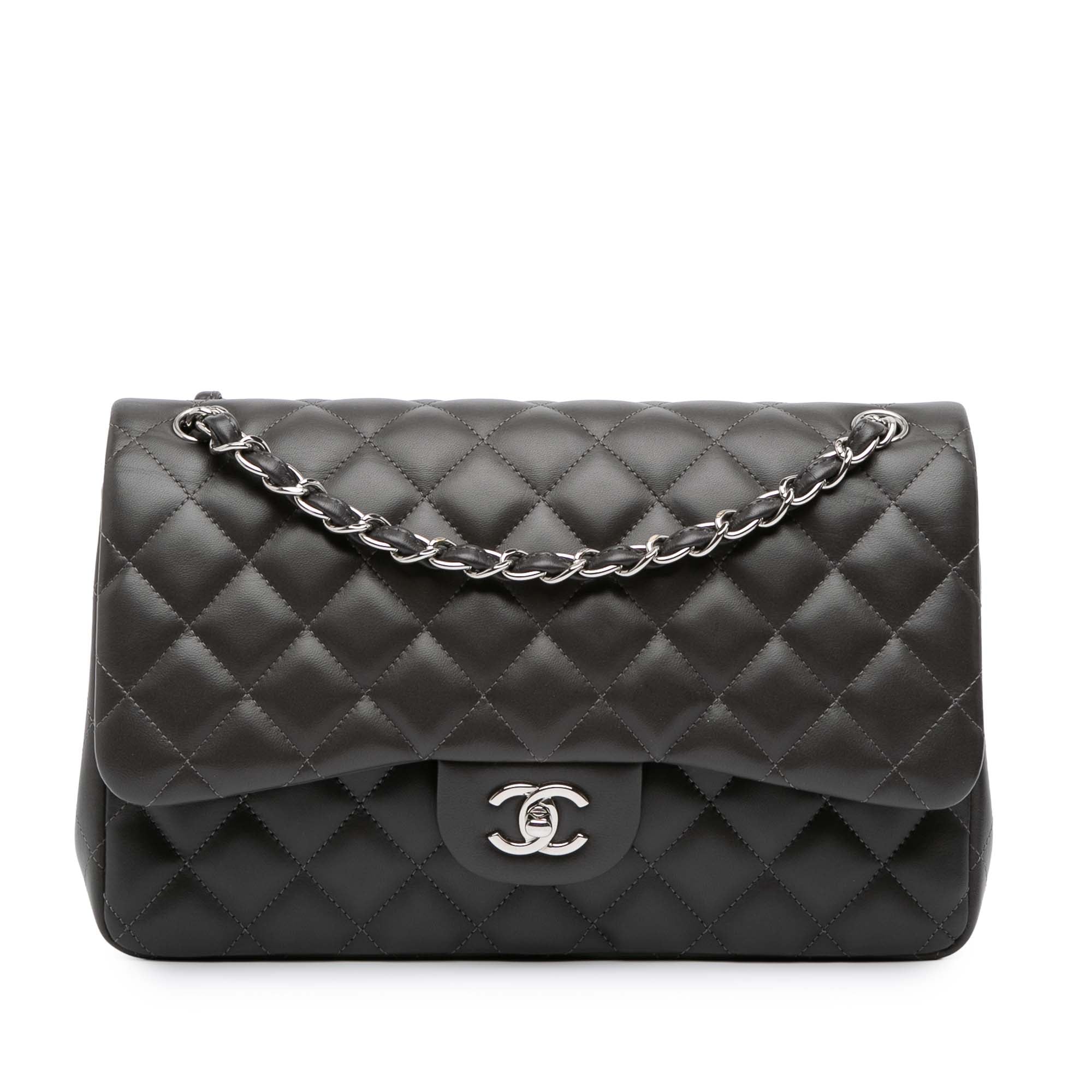Jumbo Classic Lambskin Double Flap