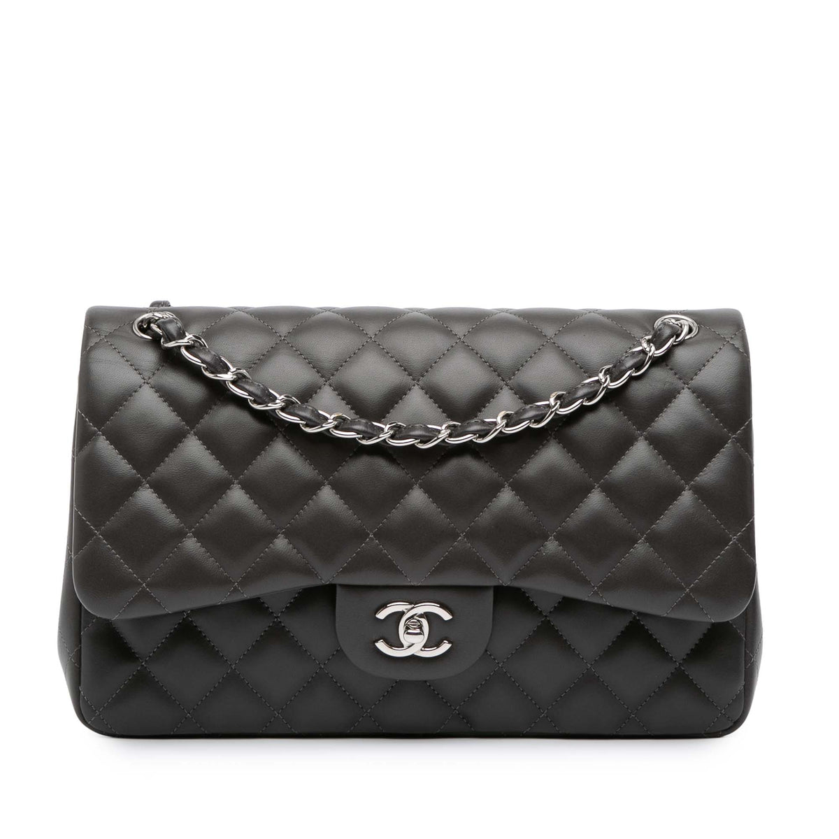 Jumbo Classic Lambskin Double Flap
