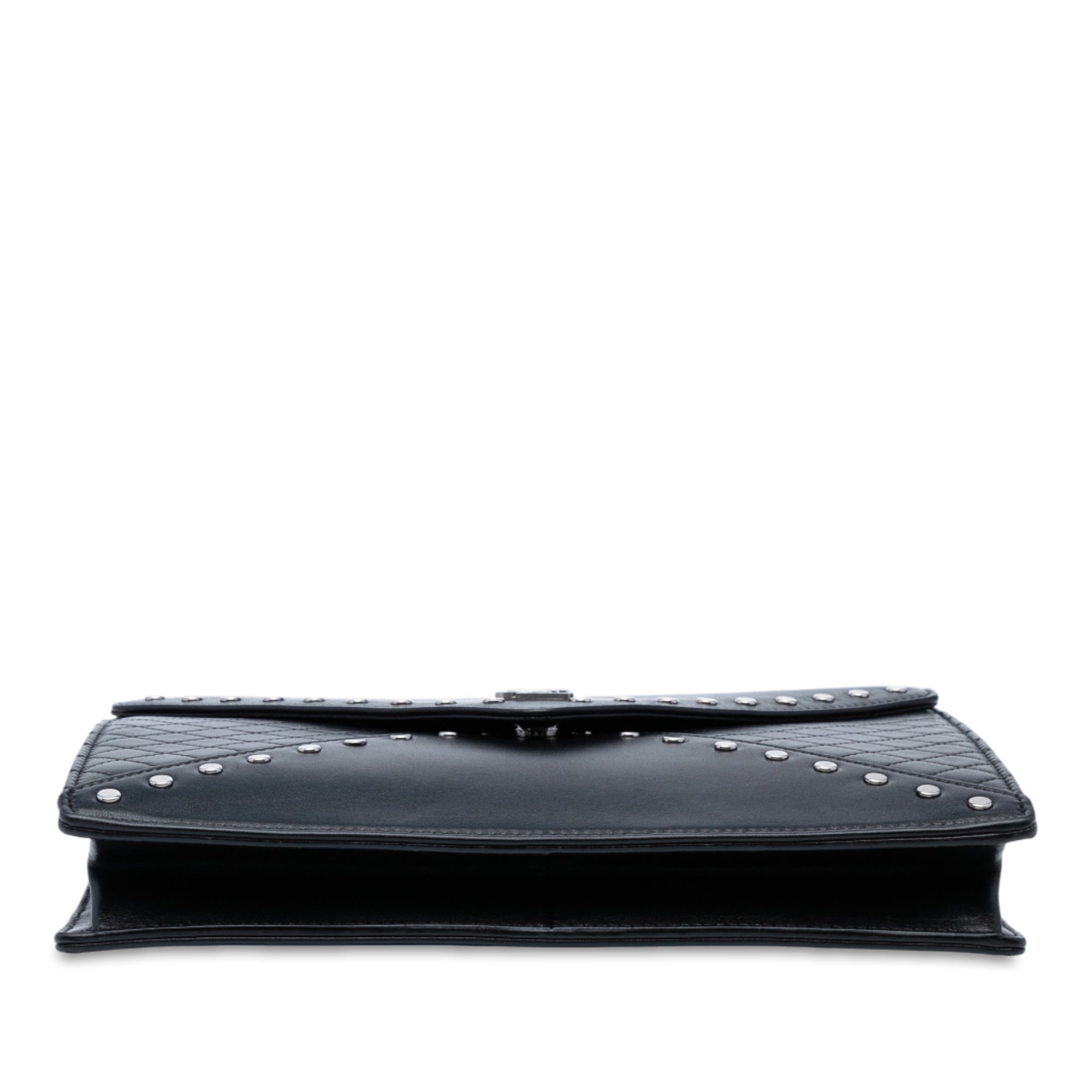 Quilted Lambskin Studded Monogram Gaby Shoulder Bag