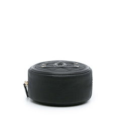 Caviar CC Filigree Round Clutch with Chain