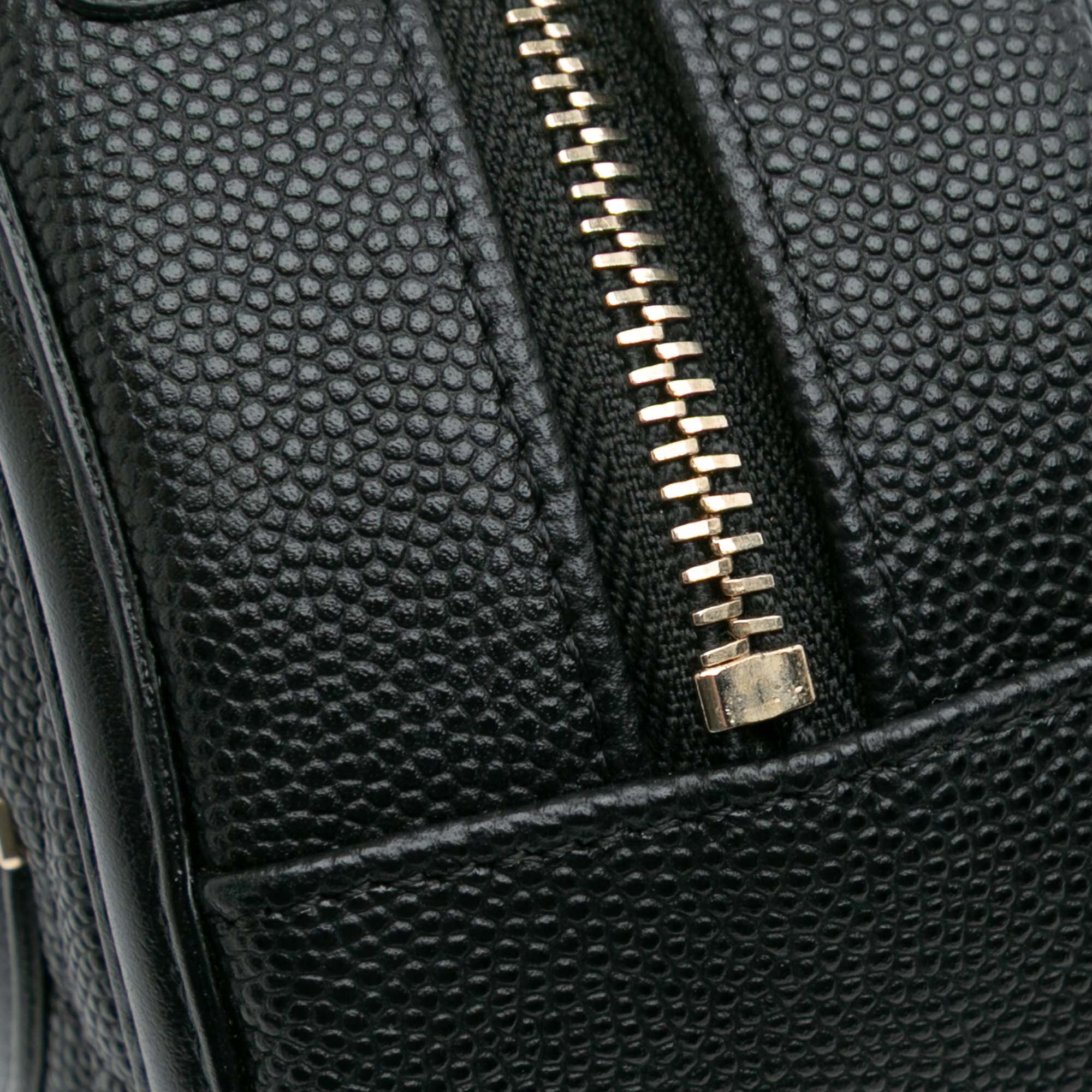 Caviar CC Filigree Round Clutch with Chain