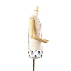 Goatskin Madras Cat Print Double Zip Crossbody