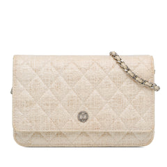 CC Coated Tweed Wallet On Chain