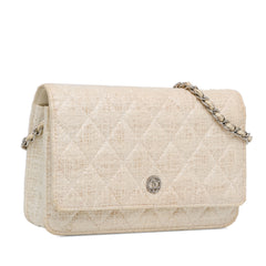 CC Coated Tweed Wallet On Chain