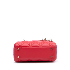 Mini Bicolor Lambskin Cannage Lady Dior