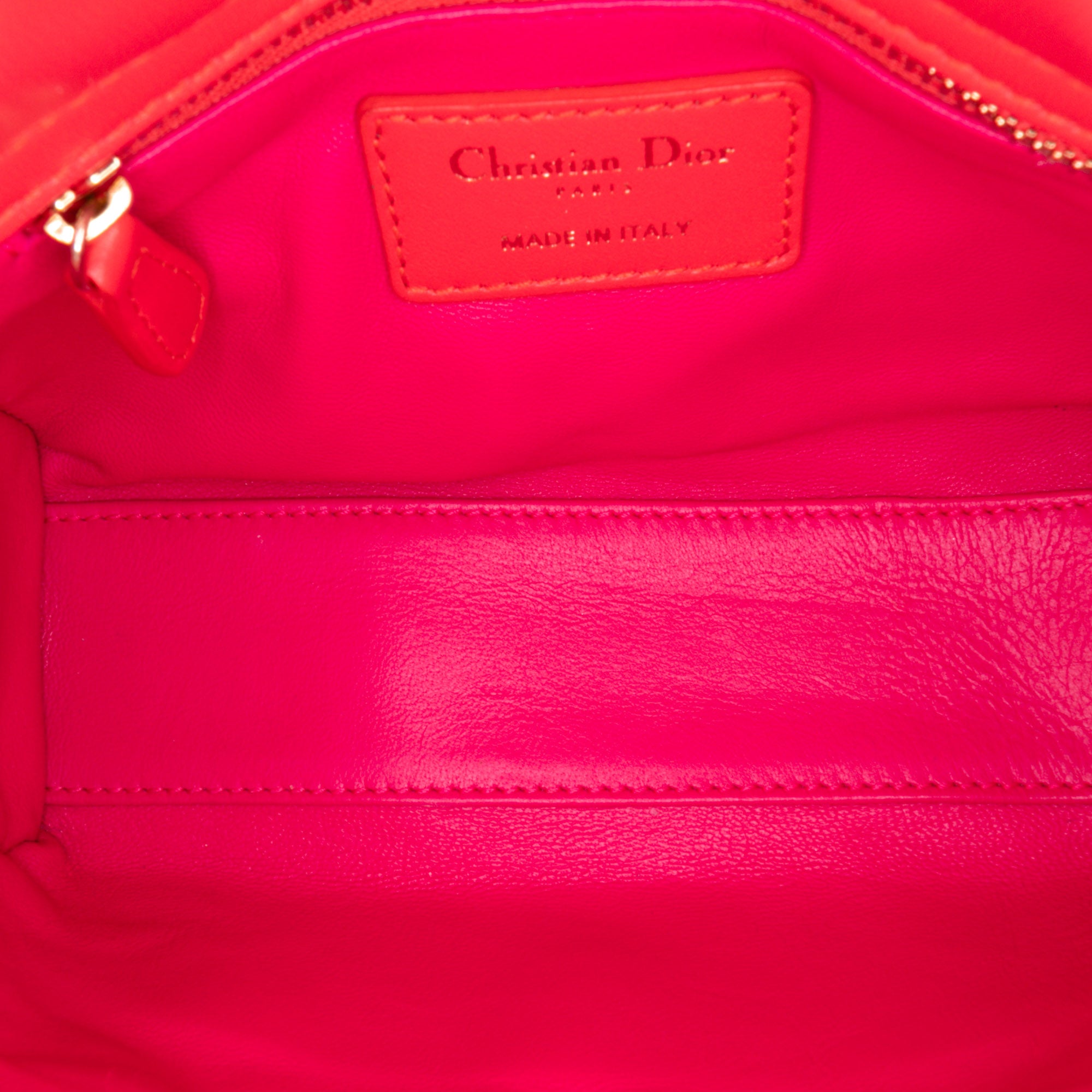 Mini Bicolor Lambskin Cannage Lady Dior