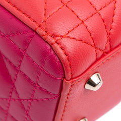 Mini Bicolor Lambskin Cannage Lady Dior