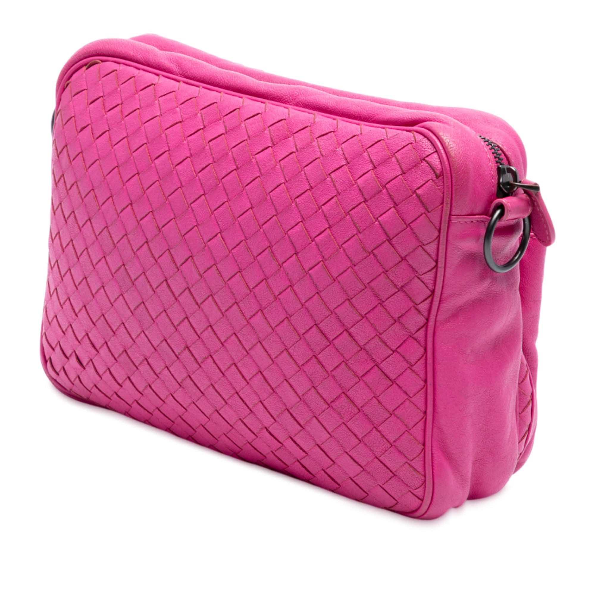 Nappa Intrecciato Front Pocket Messenger Bag