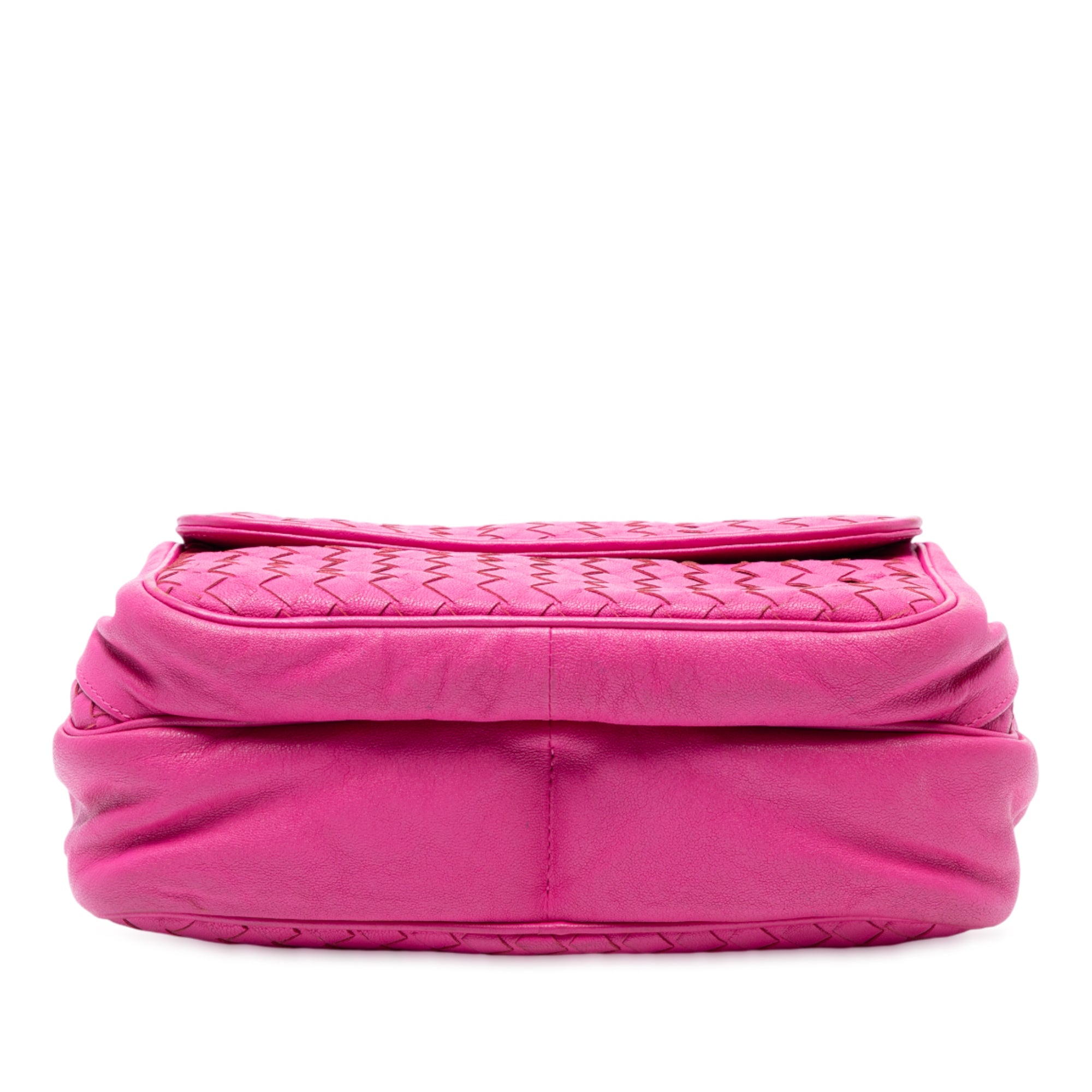 Nappa Intrecciato Front Pocket Messenger Bag