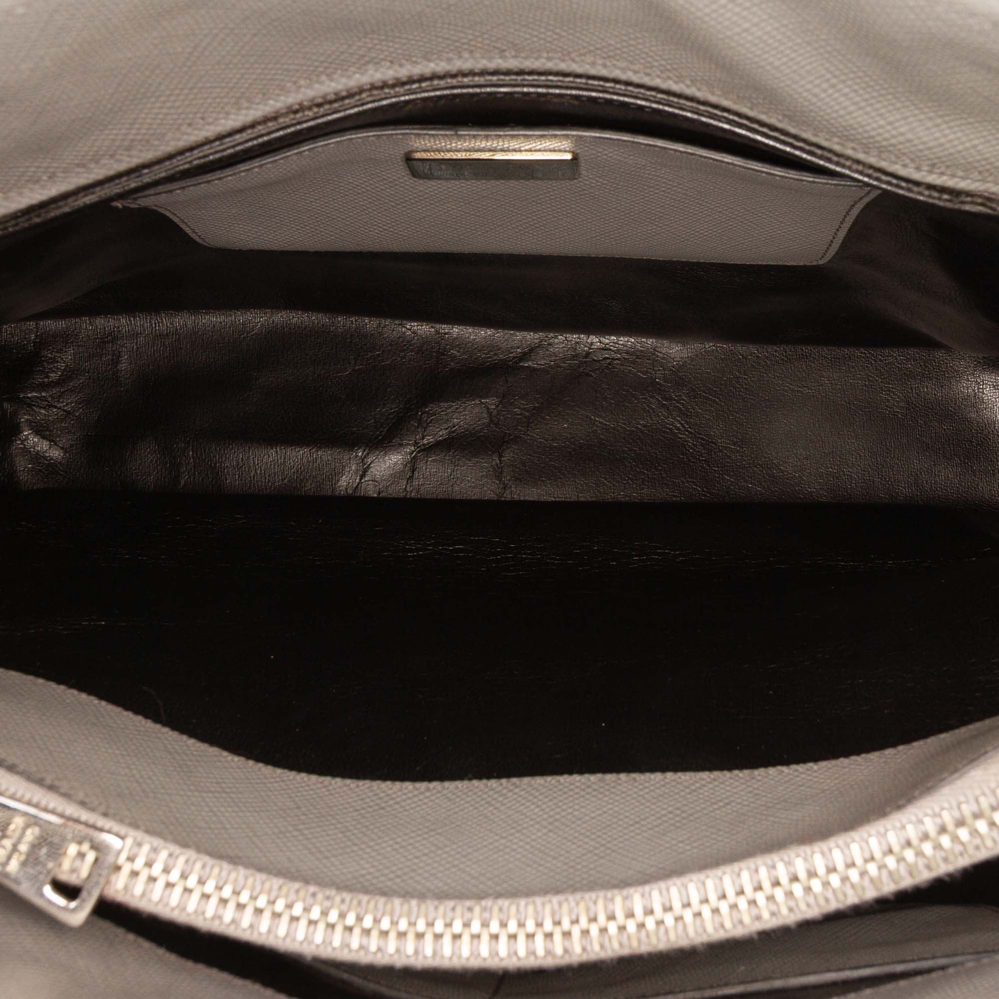 Saffiano Cuir Turnlock Twin Satchel