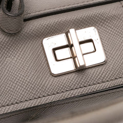 Saffiano Cuir Turnlock Twin Satchel