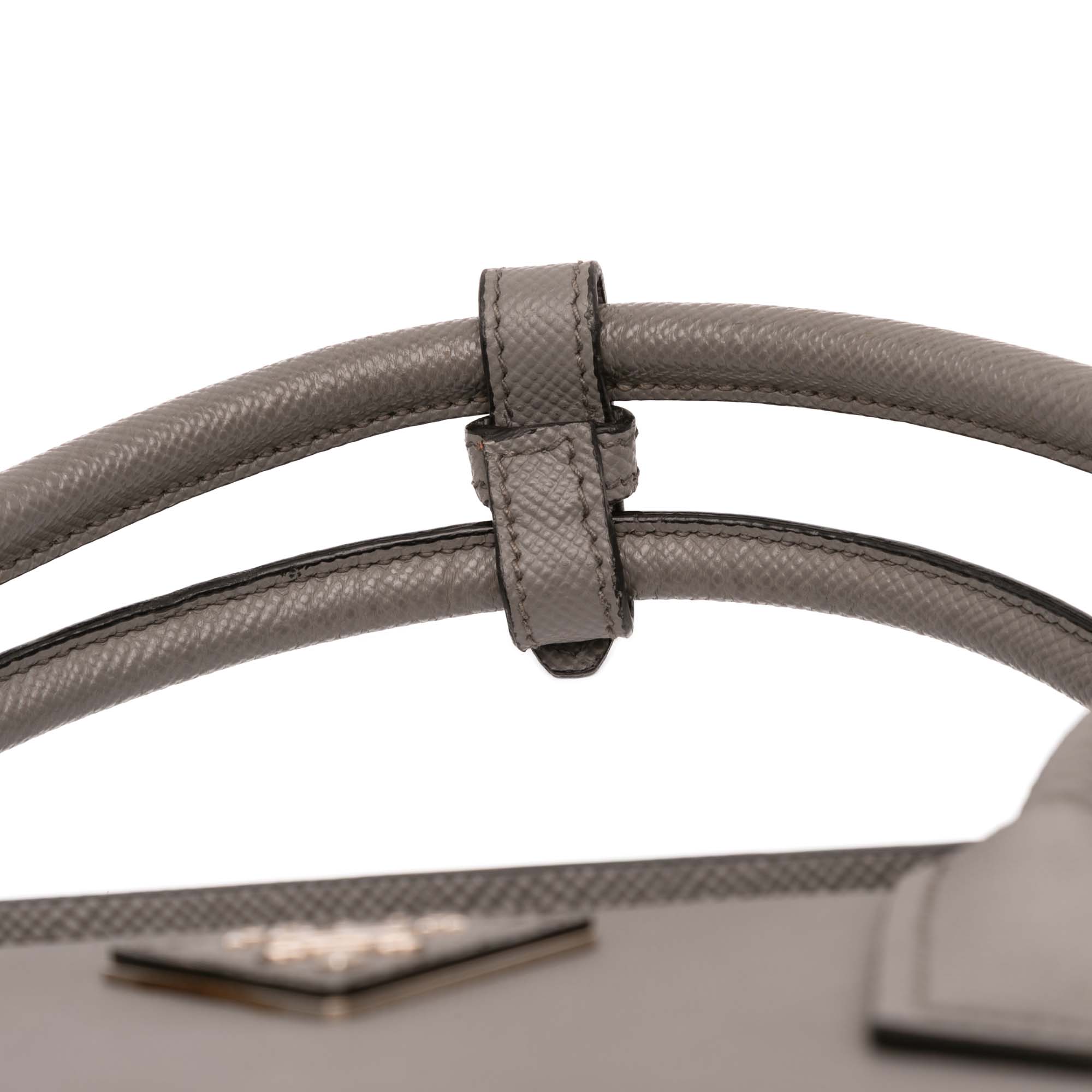 Saffiano Cuir Turnlock Twin Satchel