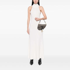 Oblique Canvas Saddle Bag