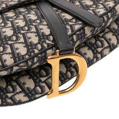 Oblique Canvas Saddle Bag